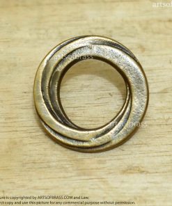 2.55" inches 2 pcs Vintage Solid Brass Retro Ring Swirl Round Antique Cabinet Brass KNOB Drawer Pulls C120 12 DSC00763 resize