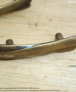 2.55" inches 4 pcs Vintage Retro wooden cross Solid Brass Antique Cabinet Drawer Door Handle Pulls C104 12 DSC007674 resize