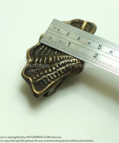 3.62" Set Vintage Solid Brass Scallop Shell Drawer pulls Handle Door Pull 15 DSC00952 resize