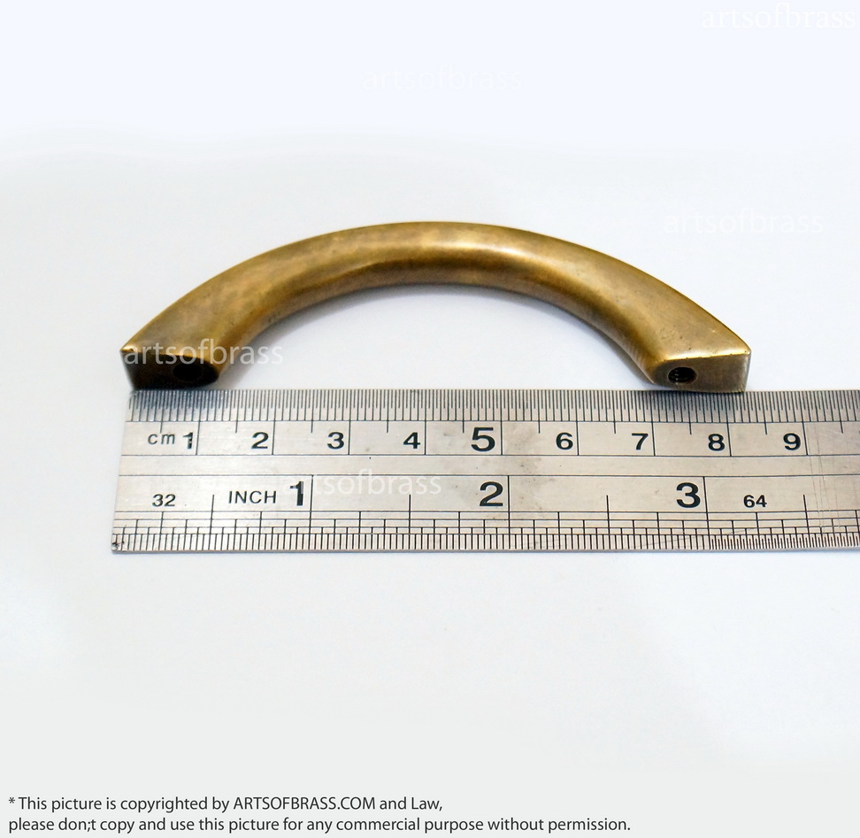 3.22" 4 pcs Vintage Brass Retro Western Plain Pulls Dresser handle pull 7 3.22" 4 pcs Vintage Brass Retro Western Plain Pulls Dresser handle pull - Image 5