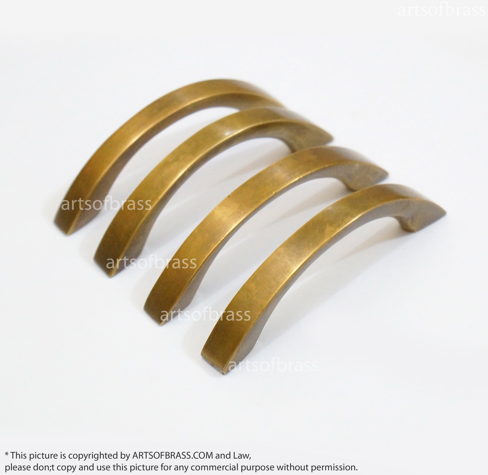 3.22" 4 pcs Vintage Brass Retro Western Plain Pulls Dresser handle pull 3 3.22" 4 pcs Vintage Brass Retro Western Plain Pulls Dresser handle pull