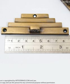 3.58" Vintage Asian Brass Bamboo Door Lock Latch Antique Cabinet latch 15 DSC0134 resize