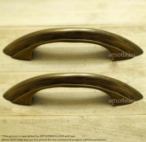 4.72"  2 pcs Vintage Retro Western Drawer Solid Brass Handle Pull