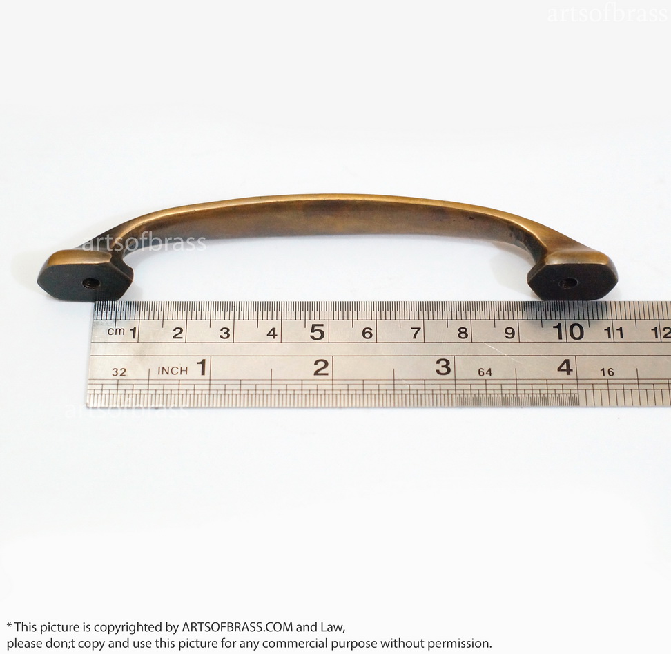 4.84" 2 pcs Vintage Western Classic Retro Bar Brass Cabinet Handle 10 4.84" 2 pcs Vintage Western Classic Retro Bar Brass Cabinet Handle - Image 8