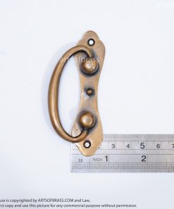 3.34" 3 pcs Vintage Brass Artistic Handle Pull Drawer Pulls Antique Door 14 DSC0935 resize