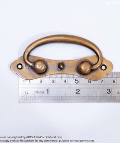 3.34" 3 pcs Vintage Brass Artistic Handle Pull Drawer Pulls Antique Door 15 DSC0936 resize