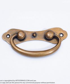 3.34" 3 pcs Vintage Brass Artistic Handle Pull Drawer Pulls Antique Door 11 DSC0939 resize 1