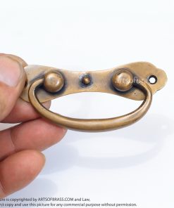 3.34" 3 pcs Vintage Brass Artistic Handle Pull Drawer Pulls Antique Door 12 DSC0940 resize 1