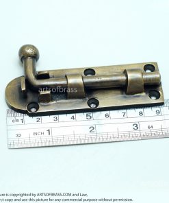 3.66" 2 pcs VINTAGE Gate Door Latch Slot Solid Brass Door Latch Lock 15 DSC1036 resize