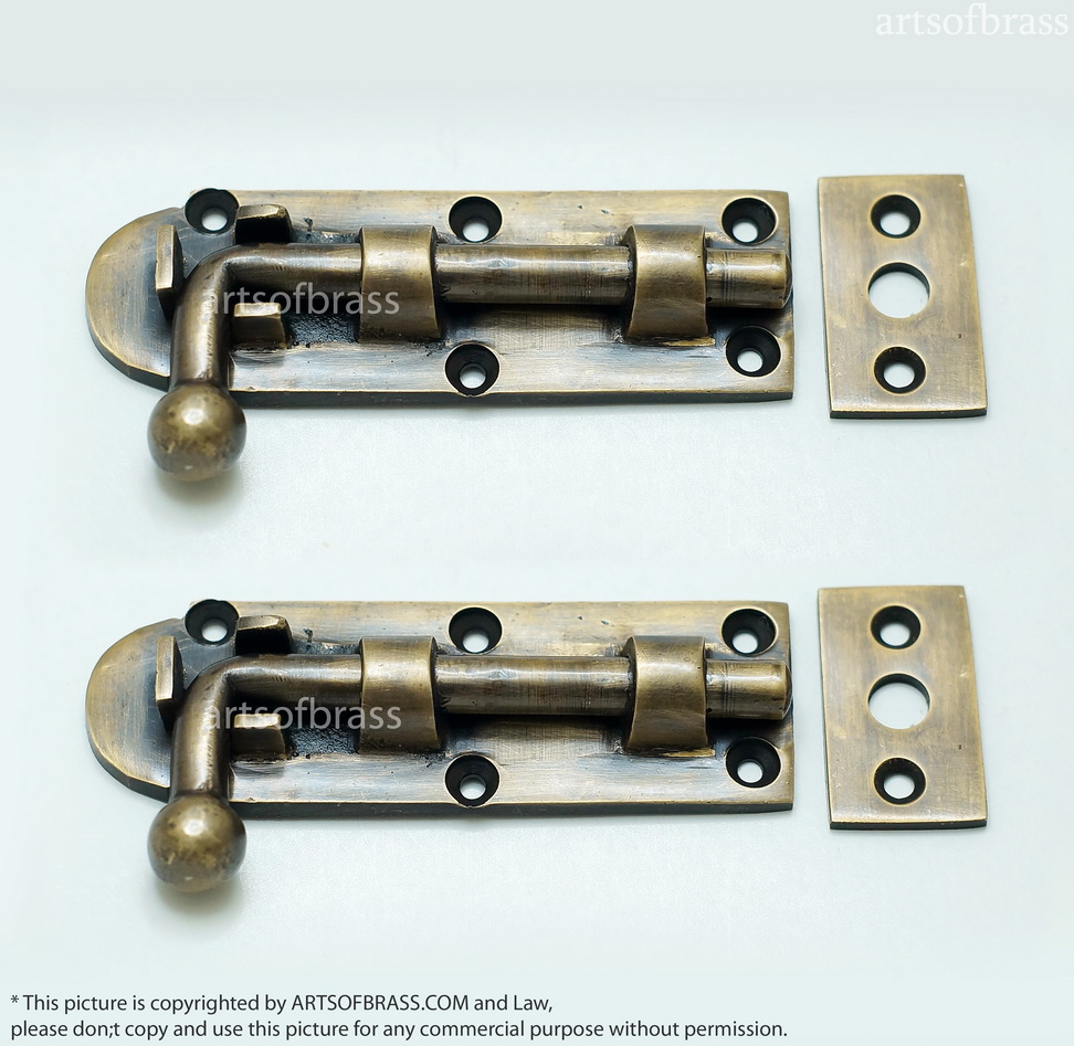 3.66" 2 pcs VINTAGE Gate Door Latch Slot Solid Brass Door Latch Lock 3 3.66" 2 pcs VINTAGE Gate Door Latch Slot Solid Brass Door Latch Lock