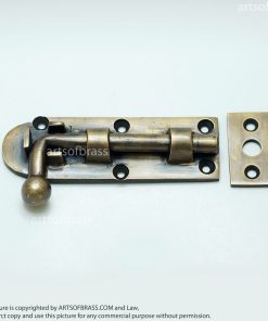 3.66" 2 pcs VINTAGE Gate Door Latch Slot Solid Brass Door Latch Lock 14 DSC1040 resize