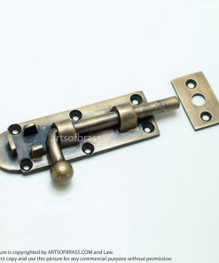 3.66" 2 pcs VINTAGE Gate Door Latch Slot Solid Brass Door Latch Lock 13 DSC1043 resize 1