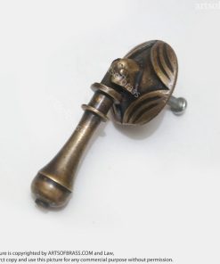 2.83" Inches 3 pcs Round TEAR DROP Cudgel Antique Solid Brass Knob Cabinet Drawer Handle Pull E006 13 DSC1187 resize
