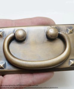 3.58" 2 pcs Vintage Brass Retro Drawer Pulls Antique Cabinet Handle 13 DSC1237 resize