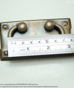 3.58" 2 pcs Vintage Brass Retro Drawer Pulls Antique Cabinet Handle 16 DSC1238 resize