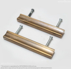 Solid Bar Handle Brass Cabinet Hardware