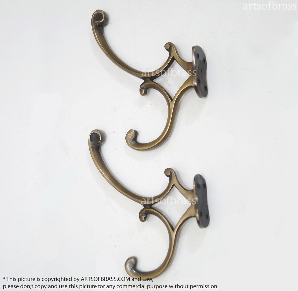 Vintage Arrow Head Swirl Coat Wall Hook Hanger - 4.92" (2 Piece Set) 5 Vintage Arrow Head Swirl Coat Wall Hook Hanger - 4.92" (2 Piece Set) - Image 3