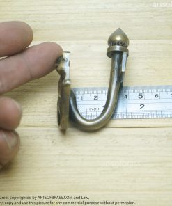 3.14" inches 2 pcs / Pair Vintage Forest Monkey Solid Brass Antique Hat Coat Strong Wall Mount HOOK Hanger JBL1357 15 DSC1560 resize