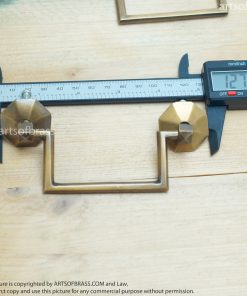 5.00" 2 pcs RETRO Vintage Double Cycle CLOSETS Brass Drawer Pulls 12 DSC1565 resize 1