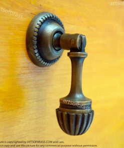 2.51" Lot 2 pcs NUTS CUDGEL Cabinet door Pull KNOB Antique Vintage Solid Brass 11 DSC2367 resize