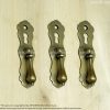 3.66" 3 pcs Vintage Solid Brass Tear Drop Pull handle with Key Hole 1 DSC3345 resize
