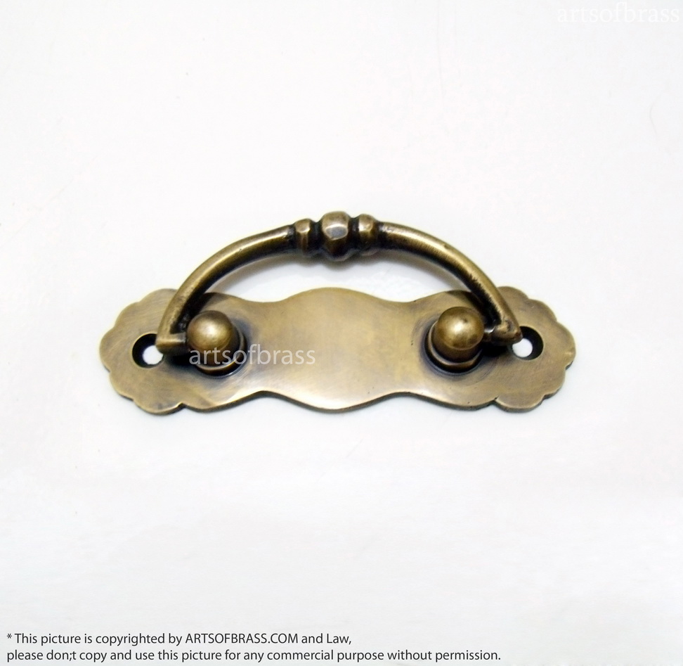 3.54" Solid Brass Cabinet Handle – Vintage Art Deco Drawer Pull Set of 2 5 Art Deco cabinet handles solid brass vintage style knobs