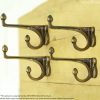 3.22" 4 pcs Vintage Brass Wall Hooks Art Deco Frame of Fire Coat Hat Hook 2 eDSC0065s1resize
