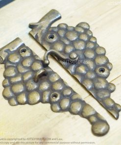 5.66" Vintage Grape Wine Bar Latch Lock Solid Brass Cabinet Door LATCH 12 DSC00590 resize 1