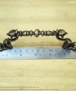 5.94" 2 pcs Vintage Gothic GARGOYLE Head Brass Drawer Handles Pulls 17 DSC00633 resize