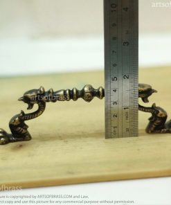 5.94" 2 pcs Vintage Gothic GARGOYLE Head Brass Drawer Handles Pulls 19 DSC00634 resize
