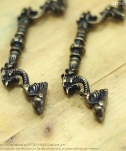 5.94" 2 pcs Vintage Gothic GARGOYLE Head Brass Drawer Handles Pulls 13 DSC00639 resize