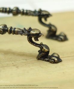 5.94" 2 pcs Vintage Gothic GARGOYLE Head Brass Drawer Handles Pulls 15 DSC00640 resize