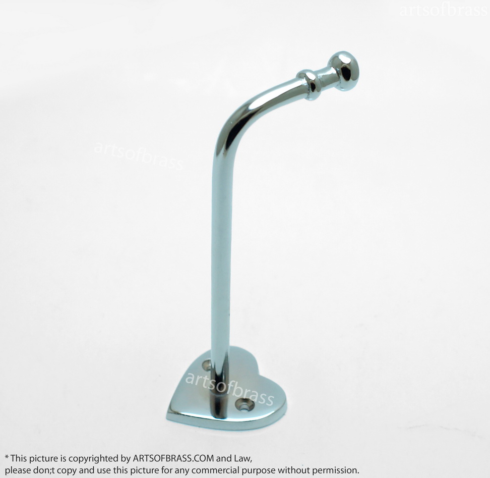 5.11" 2 pcs Chrome LOVE Wall Mount Hook Coat Hat Hanger 8 5.11" 2 pcs Chrome LOVE Wall Mount Hook Coat Hat Hanger - Image 6