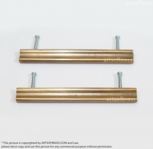 5.43" 2 pcs Vintage Retro Solid Handle Bar Brass Cabinet Drawer Knob Pull 18 Retro solid handle bar