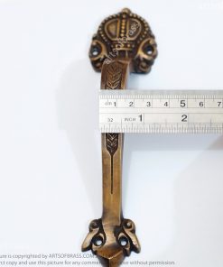 6.77" Inches 2 pcs Vintage Victorian Crown Brass Handles Cabinet Knob Pull 18 DSC1041 resize
