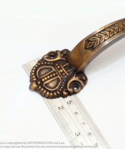 6.77" Inches 2 pcs Vintage Victorian Crown Brass Handles Cabinet Knob Pull 19 DSC1042 resize