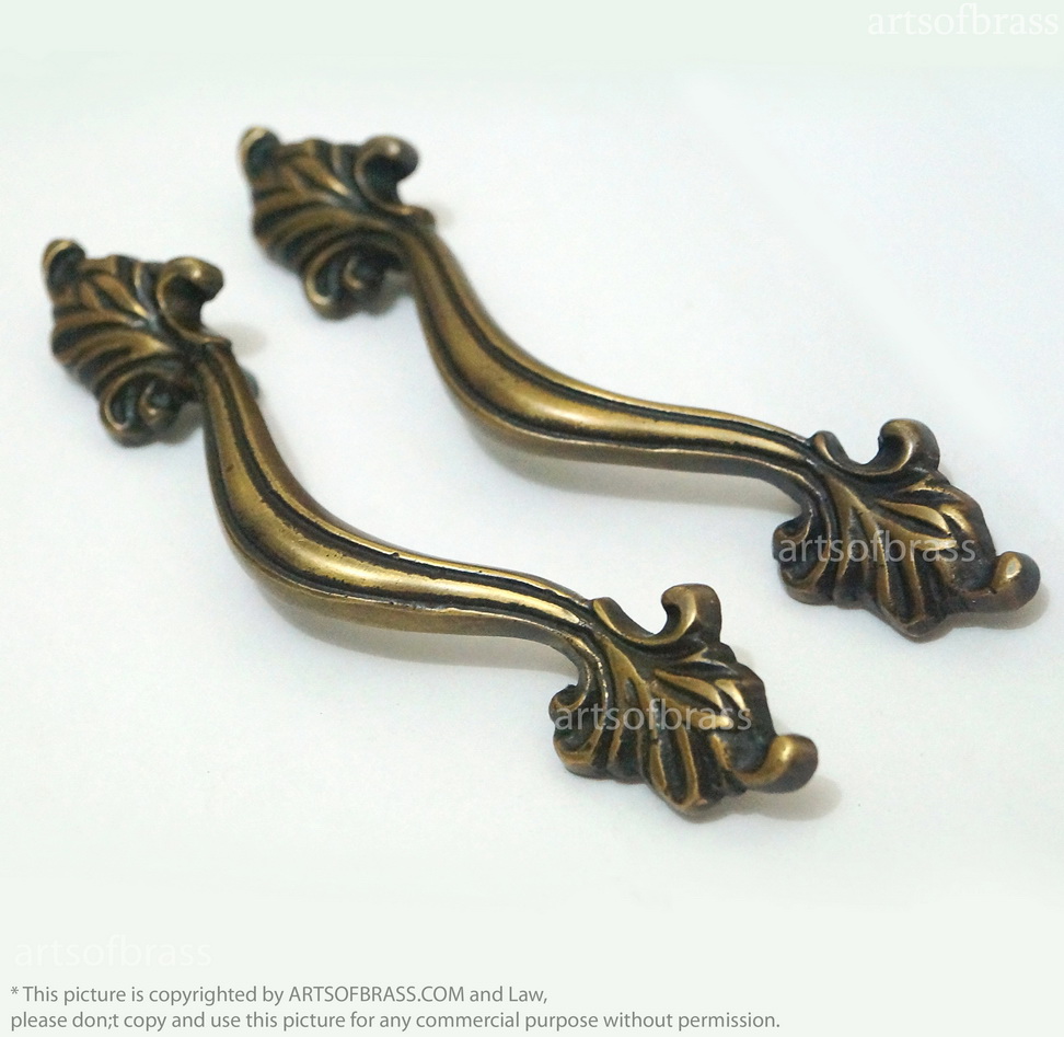 5.70" 2 pcs Vintage Victorian Drawer Pulls Cabinet Door Handle Pull 4 5.70" 2 pcs Vintage Victorian Drawer Pulls Cabinet Door Handle Pull - Image 2