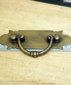 5.82" 2 pcs Vintage Art Deco Brass Drawer Pulls Cabinet Drawer Handle 15 eDSC00729 resize 1