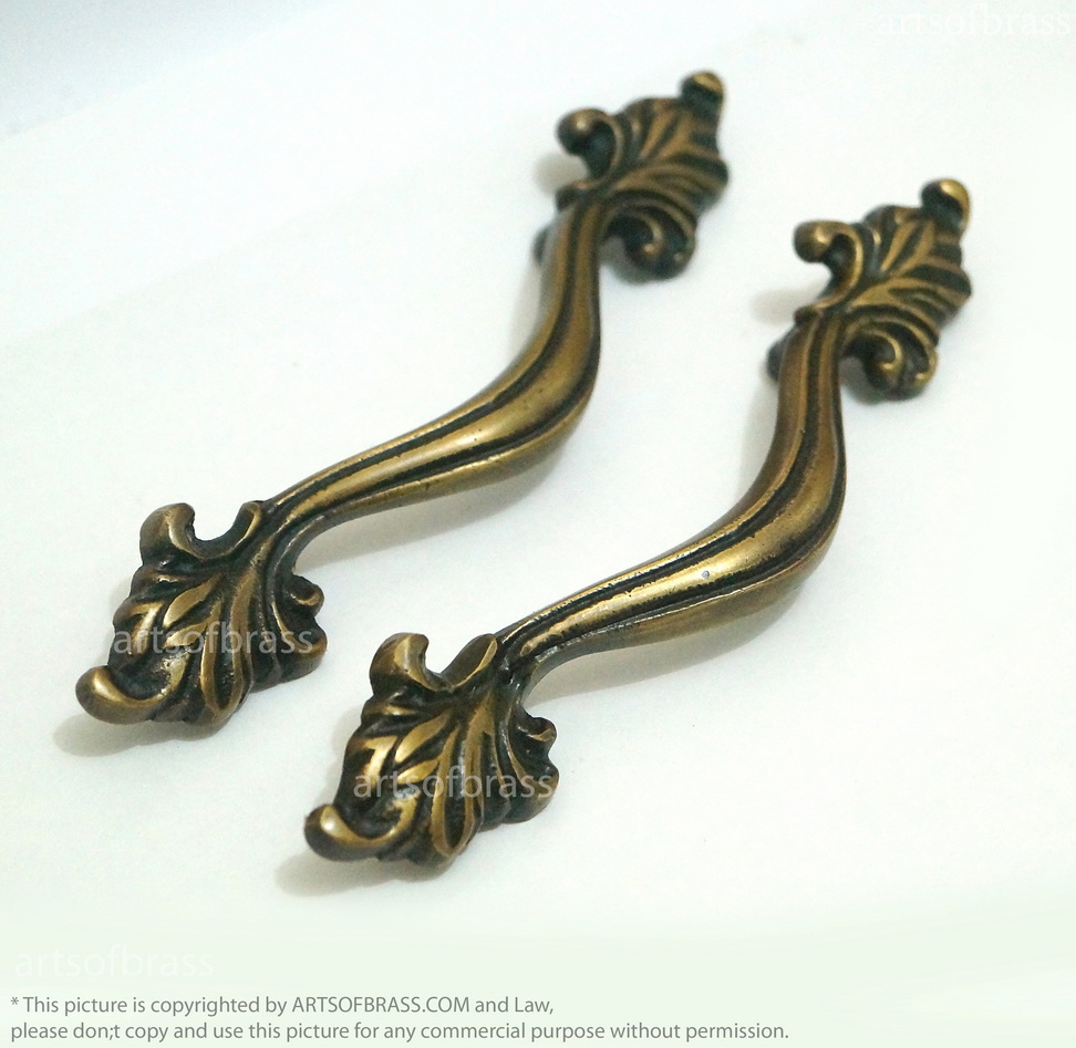 5.70" 2 pcs Vintage Victorian Drawer Pulls Cabinet Door Handle Pull 5 5.70" 2 pcs Vintage Victorian Drawer Pulls Cabinet Door Handle Pull - Image 3