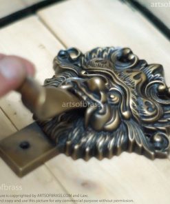 Ancient Balinese Solid Brass BARONG Door Knocker - 5.51" Inches 13 eDSC04420 resize