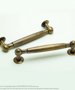 5.31" 2 pcs Vintage Ball Tip Handle Brass Closet Cabinet Door Drawer Pull 14 e DSC1658 resize