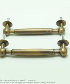 5.31" 2 pcs Vintage Ball Tip Handle Brass Closet Cabinet Door Drawer Pull 13 e DSC1662 resize
