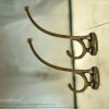 5.70" 2 pcs Vintage Round Brass HOOKS Strong Solid Brass Wall Mount Hooks 2 e DSC3301 resize