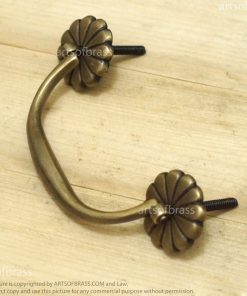 Elegant Brass Cabinet Knob and Bail Handle Set – Classic Rosette Drawer Pull - 5.51" in 21 DSC00141 resize 1