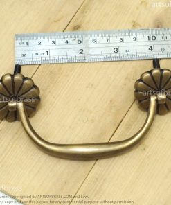 Elegant Brass Cabinet Knob and Bail Handle Set – Classic Rosette Drawer Pull - 5.51" in 23 DSC00142 resize 1