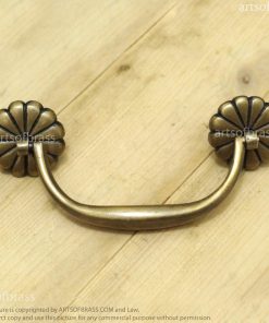 Elegant Brass Cabinet Knob and Bail Handle Set – Classic Rosette Drawer Pull - 5.51" in 19 DSC00143 resize 1