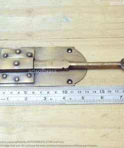 7.51 Set VINTAGE Brass Door Latch Slot Antique Latch Gate Lock 21 eDSC00672 resize