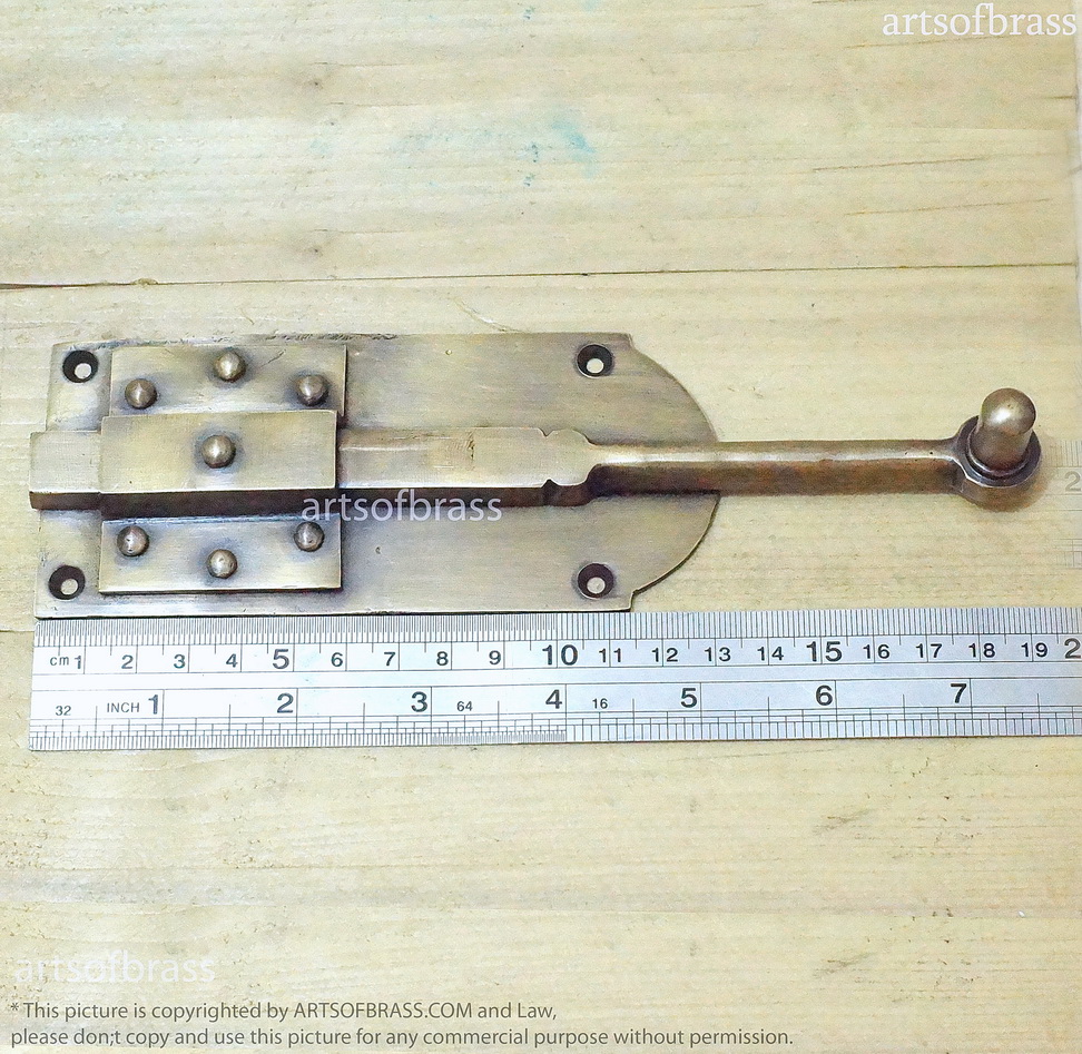 7.51 Set VINTAGE Brass Door Latch Slot Antique Latch Gate Lock 10 7.51 Set VINTAGE Brass Door Latch Slot Antique Latch Gate Lock - Image 8