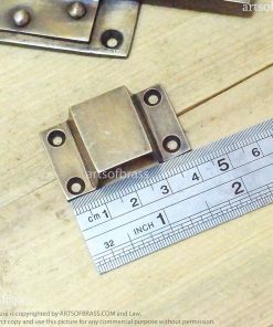 7.51 Set VINTAGE Brass Door Latch Slot Antique Latch Gate Lock 24 eDSC00675 resize