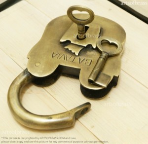 Antique PADLOCK skeleton key